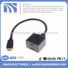 HDMI macho a 2 HDMI cable adaptador hembra divisor